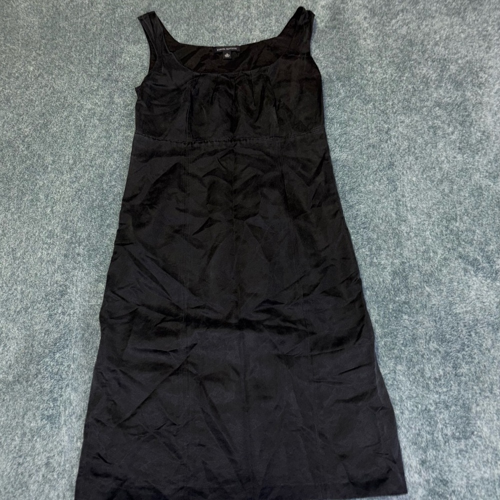 Banana Republic Silk Blend Sleeveless Black Shift Dress Women’s Size 6